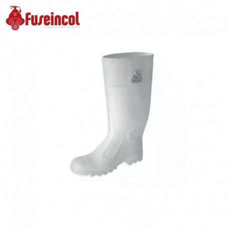 Bota en PVC Super Track Caña Alta 15" Blanca
